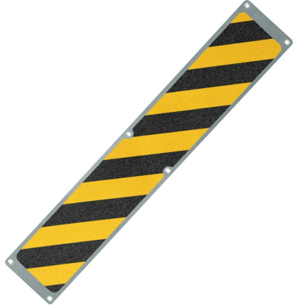 Non-slip aluminum iron. 635x115mm. Color: Yellow/Black