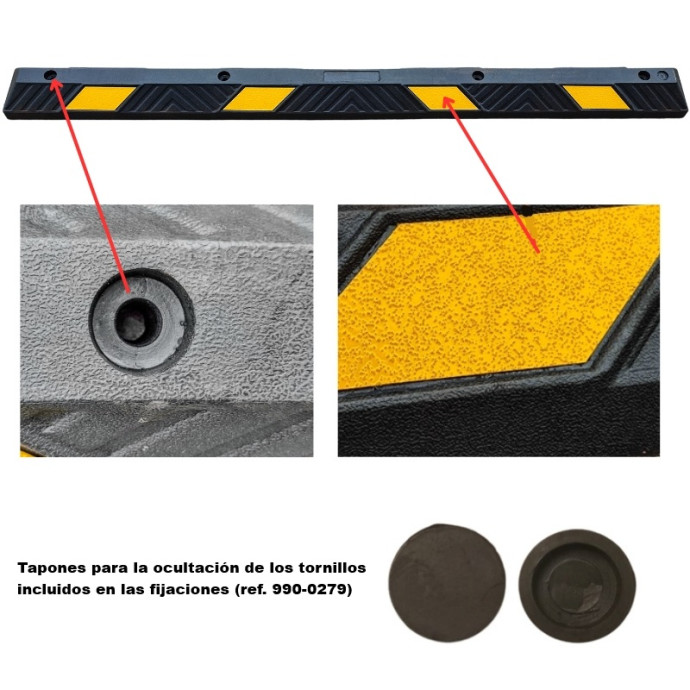 Tope de rueda garaje 1830 mm de ancho