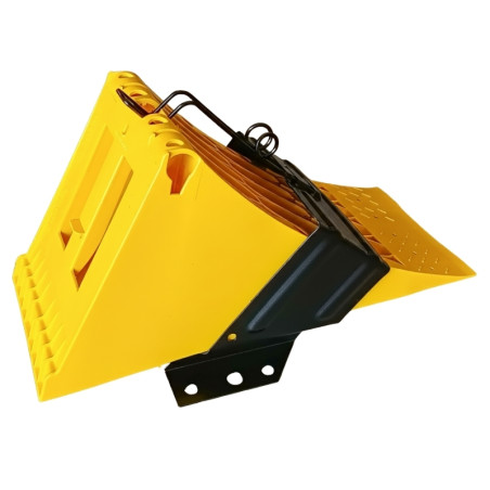 Calzo para ruedas de camiones, cuña de PVC, 467x192x225mm