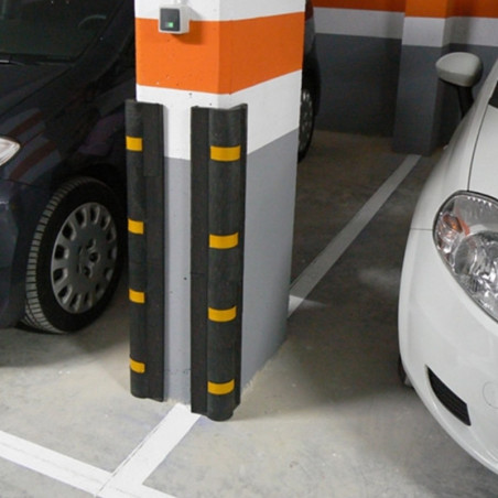 Garage corner protector made of PVC, 1000x100+100x13mm
