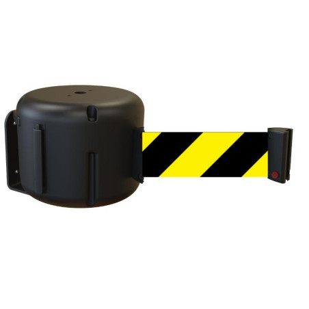 Ruban à mesurer en polyester rayé de 7 mètres avec boîtier en plastique pour visser et support pour son installation.