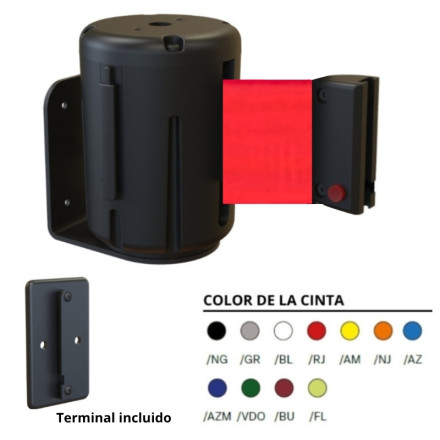 5-meter retractable tape measure with a plastic casing. Available in various colors.