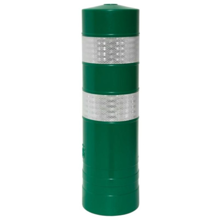 Hito H-75 fixo verde com faixas refletoras nível 2