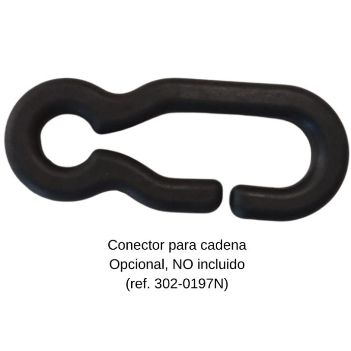 Poteau pliable en PVC noir avec bandes réfléchissantes. Hauteur de 780 mm.