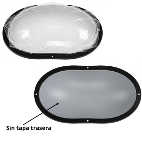 Interior hemispherical convex mirror 250 x 350 mm WITHOUT REAR COVER