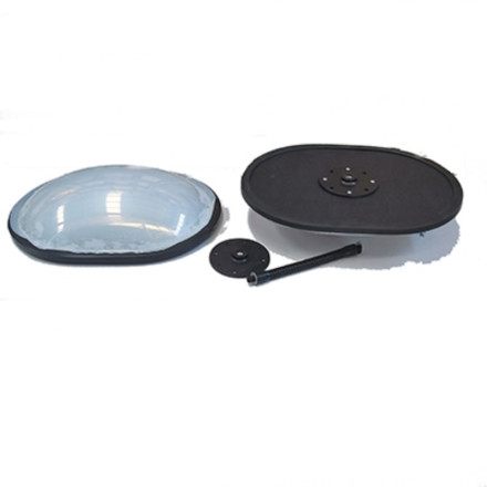Espejo convexo hemisférico interior 250x350mm CON TAPA TRASERA