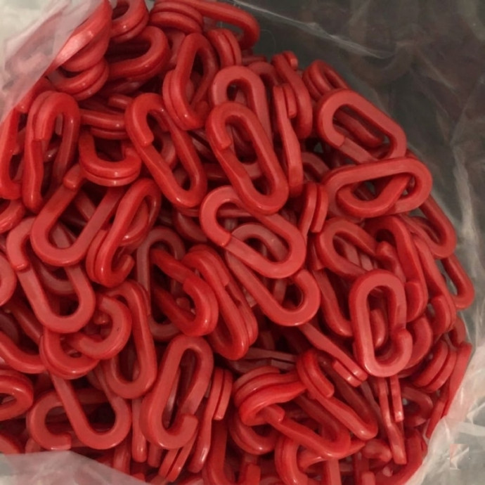 Conector de corrente vermelho, elo da corrente Ø 6 mm