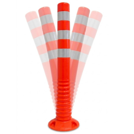 Poste flexível laranja para aparafusar, 750xØ80