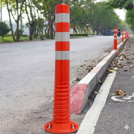 Poste flexível laranja para aparafusar, 750xØ80