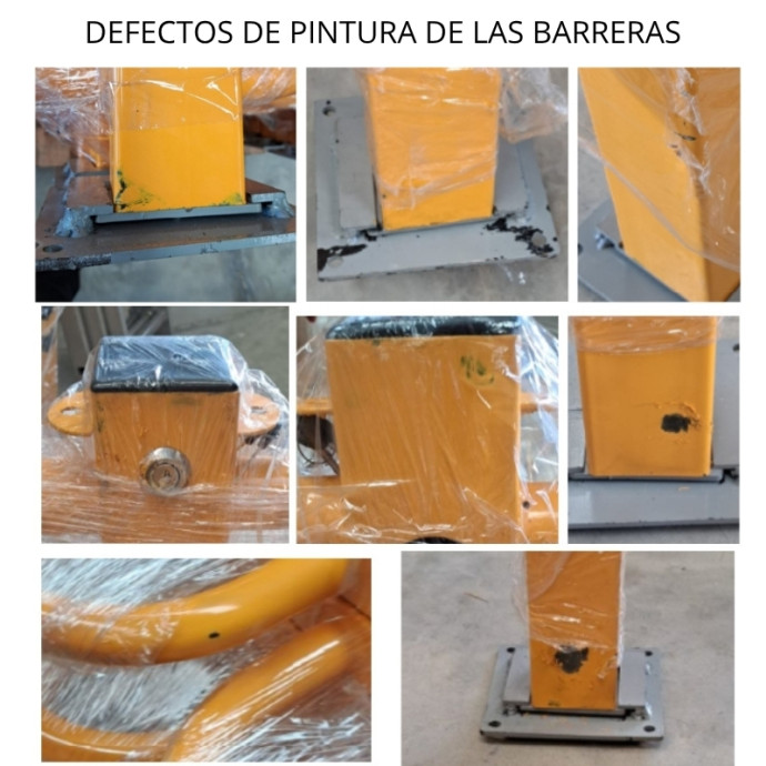 Barrière de parking amovible avec clé, AVEC DÉFAUTS DE PEINTURE. 870 x 630 x 170 mm