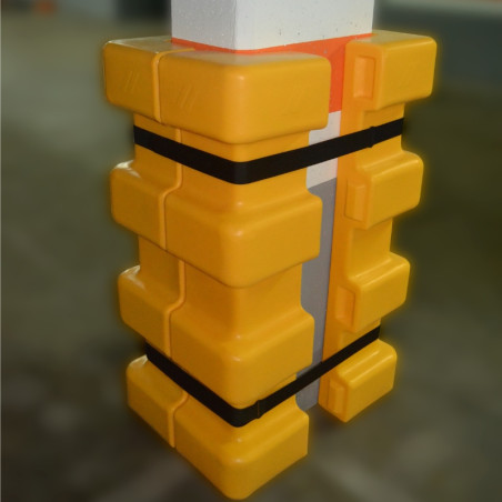 Proteggi angoli e colonne Giallo, altezza 1200 x lati 290x290