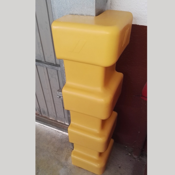 Proteggi angoli e colonne Giallo, altezza 1200 x lati 290x290