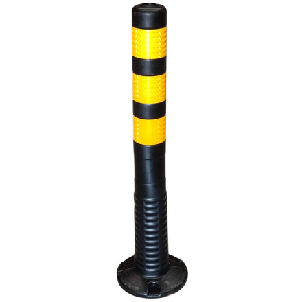 Black flexible post for screwing, 750xØ80mm.