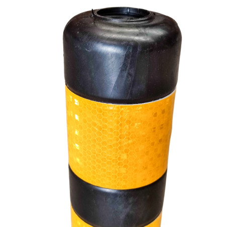 Black flexible post for screwing, 750xØ80mm.