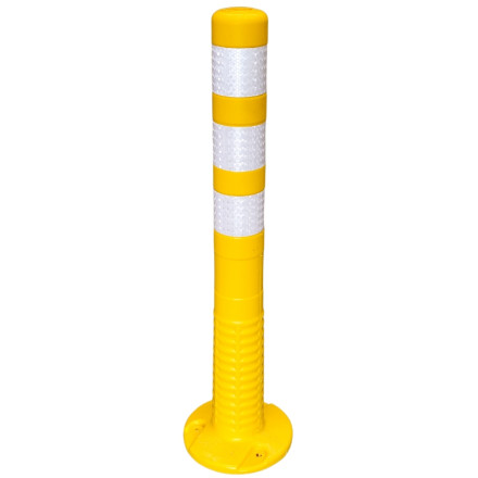Flexible yellow post for screwing, 750xØ80mm.