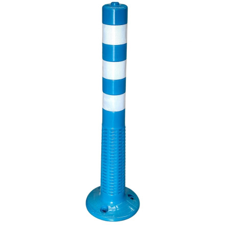 Poste azul flexível para parafusar, 750xØ80mm