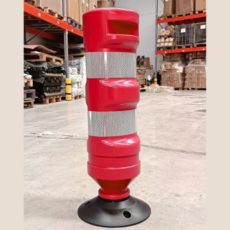 Hito H-75 en polyéthylène flexible rouge avec base.
