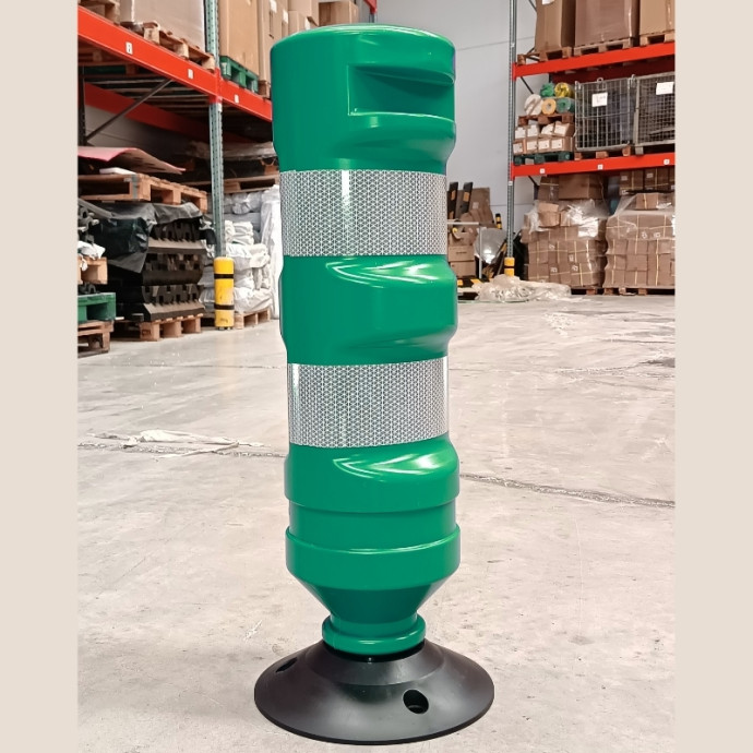 Hito H-75 en polyéthylène flexible vert avec base.