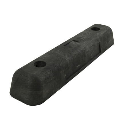 Topo de roda para garagem, 700mm de largura, cor preta uniforme.
