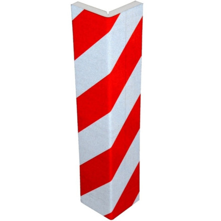 Protetor de cantos para colunas, vermelho/branco 400x75+75x15 mm