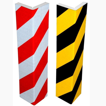 Corner protector for columns, red/white 400x75+75x15 mm