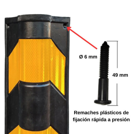 Corner protector with ROUNDED vertex 800x100+100x25mm