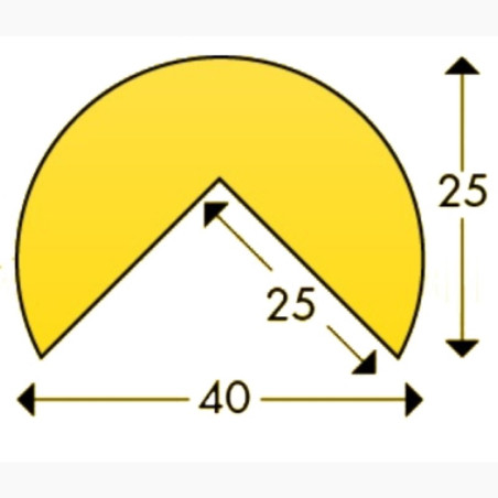 Cornière d’angle courbe verte 1 m type « A »