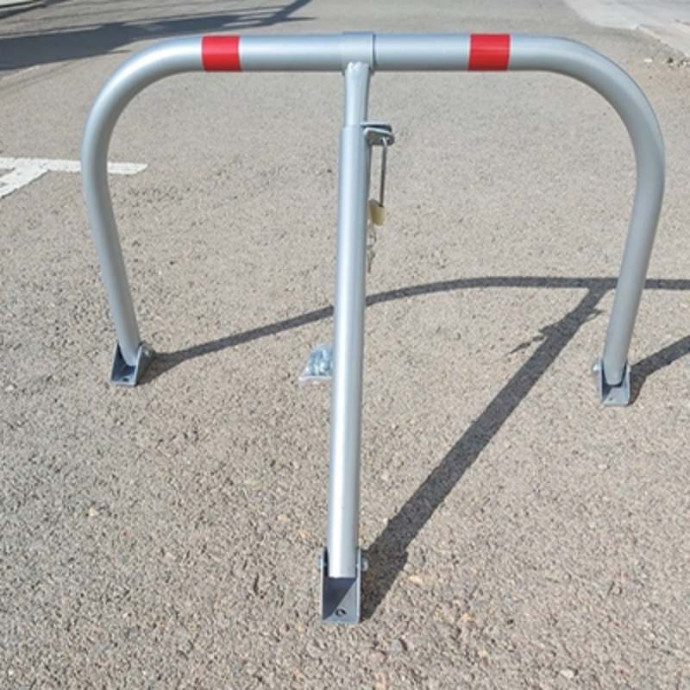 3-foot parking barrier with padlock