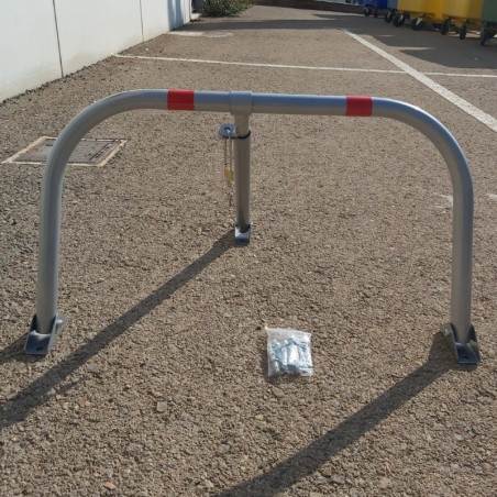 3-foot parking barrier with padlock