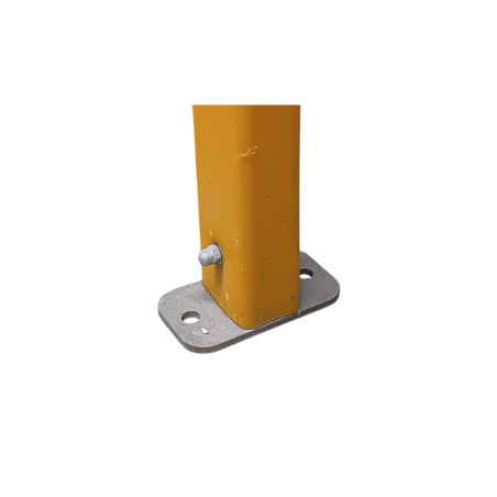 Slim post 1200 x 75 x 50 with base. Yellow.
