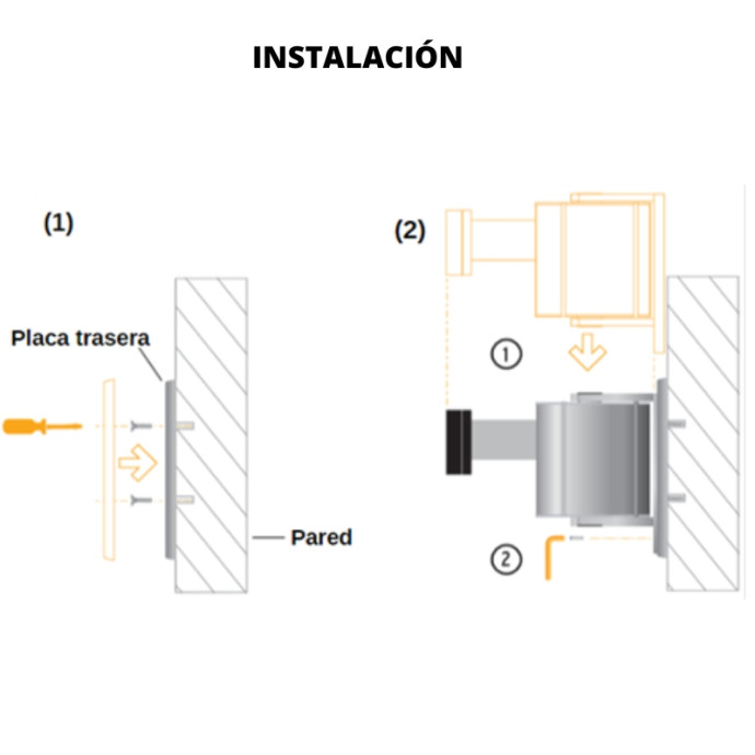 Cinta extensible de 12 metros con carcasa metálica.