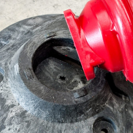 Baliza desmontable Roja. 750xØ100mm.