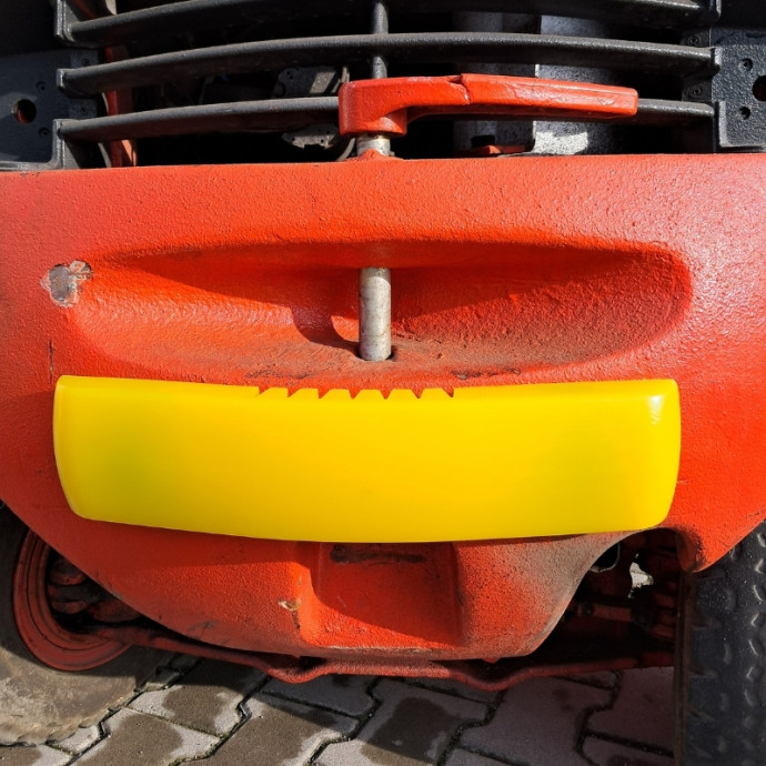 Protective cart wheels made of flexible polyurethane, 452x100x50 mm.