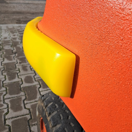 Protetor de carrinhos em poliuretano flexível 452x100x50 mm.