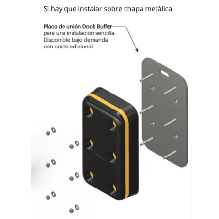 Set di 2 protezioni per paraurti a molla Dock Buffer, in polimero ad alta resistenza.