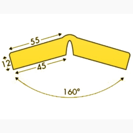Angolo flessibile giallo nero da 1m tipo "HF"