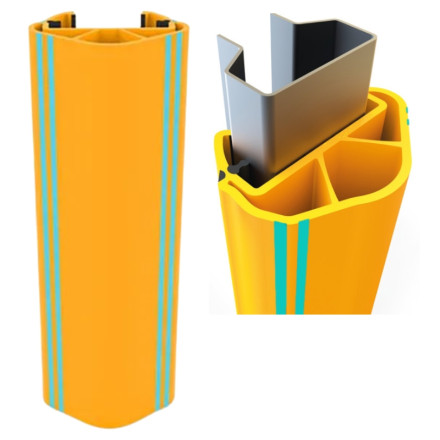 Shelf support protector for cold environments. Height 600mm.
