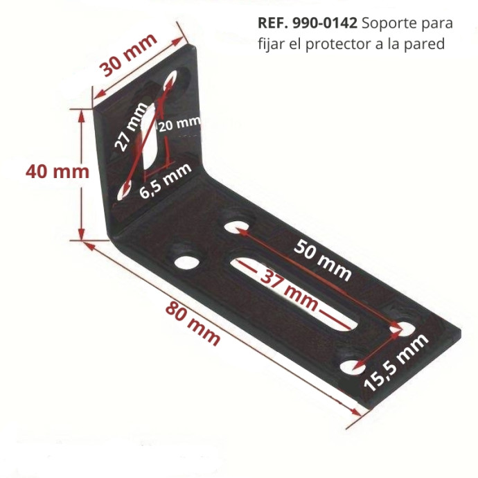 Universal polyethylene protector for a column with 3 sides, measuring 70+70+70 cm.