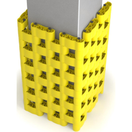 Modular protector for columns and walls of various shapes and sizes