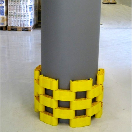 Protetor modular para colunas e paredes de várias formas e tamanhos.