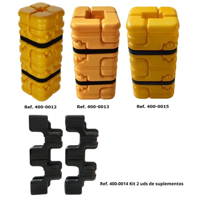 Protector de columnas encajable para diferentes anchos de columnas