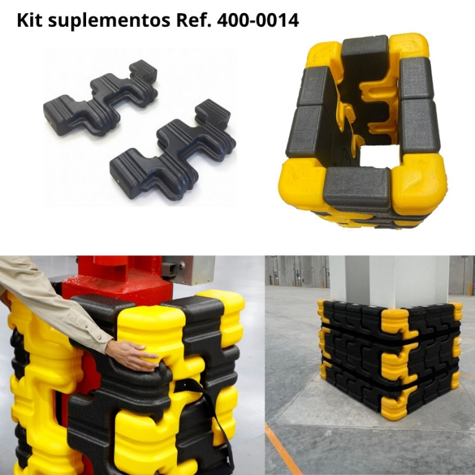 Protector de columnas encajable para diferentes anchos de columnas