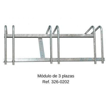 Aparca bicis módulo 3 plazas, 900x450x250mm