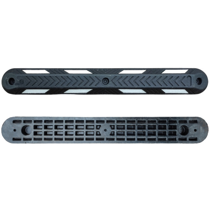 Separador de carril bandas blancas, 1000x130x50mm