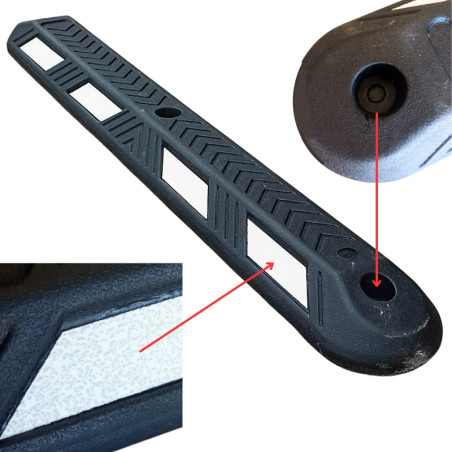 Separador de carril bandas blancas, 1000x130x50mm