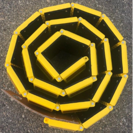 Portable yellow speed bump.