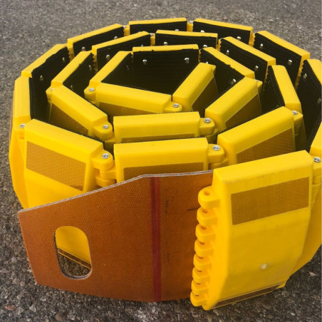 Portable yellow speed bump.