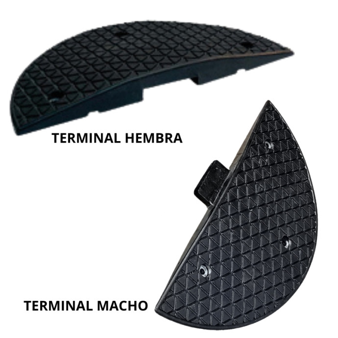 Rubber male side drain. 250x600x30mm