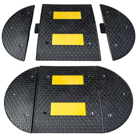 Rubber central speed bump. 500x500x30mm