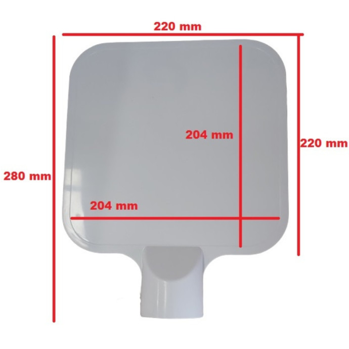 White sign for pole 304-0069. 220x220mm